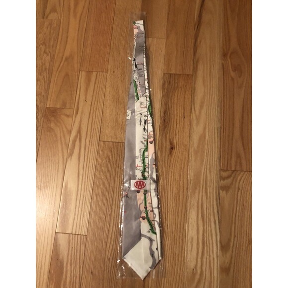 Men's Silk Neck Tie I-95 Silk Florida Georgia Theme AAA New - Picture 3 of 4